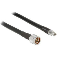 DeLOCK CFD400 LLC400 Low Loss Coaxial 2m Antenna Cable - Premium Quality, Black - Ideal for Optimal Signal Performance